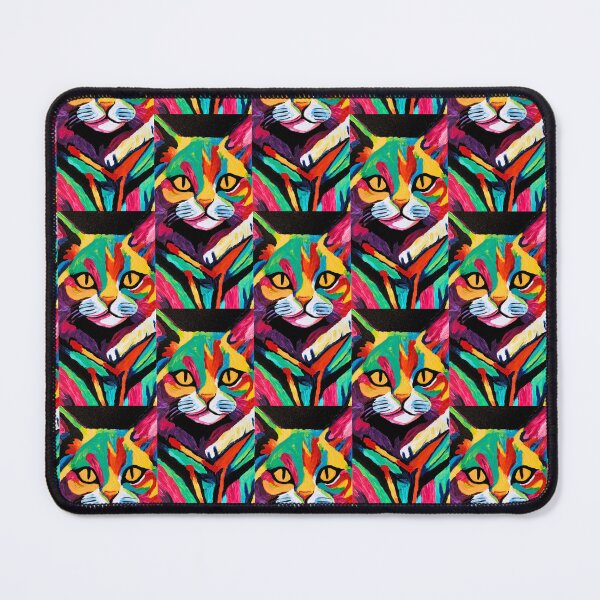 Item preview, Colorful Cat Abstract Painting designed and sold by FreebirdFunnday.