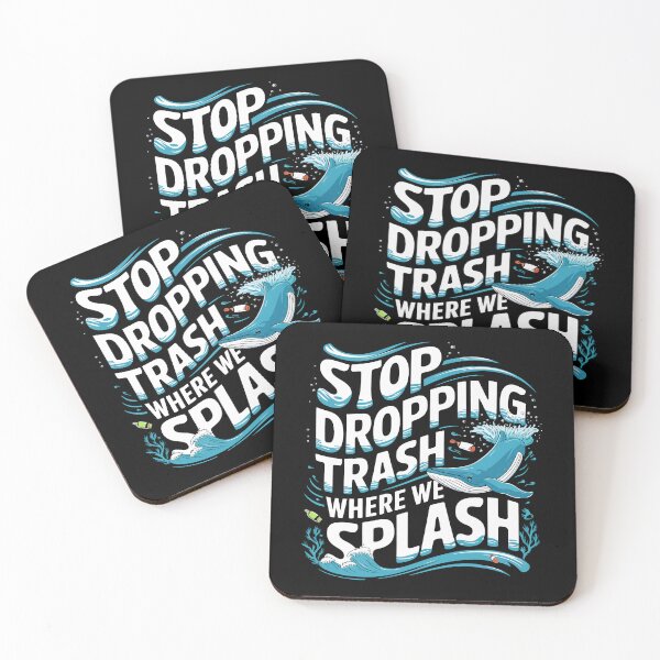 Item preview, Earth Day Environmental Message - Stop Dropping Trash Where We Splash designed and sold by tmerchtrends.