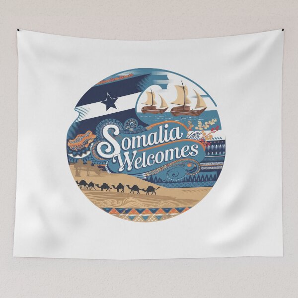 Item preview, Somalia Welcomes Flag Map Mogadishu, Puntland designed and sold by AnimalsDH305.