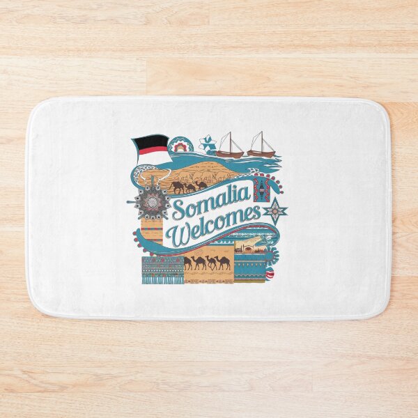 Item preview, Somalia Welcomes Flag Map Mogadishu, Puntland designed and sold by AnimalsDH305.