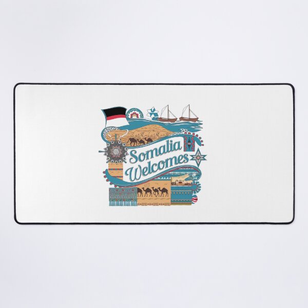 Item preview, Somalia Welcomes Flag Map Mogadishu, Puntland designed and sold by AnimalsDH305.