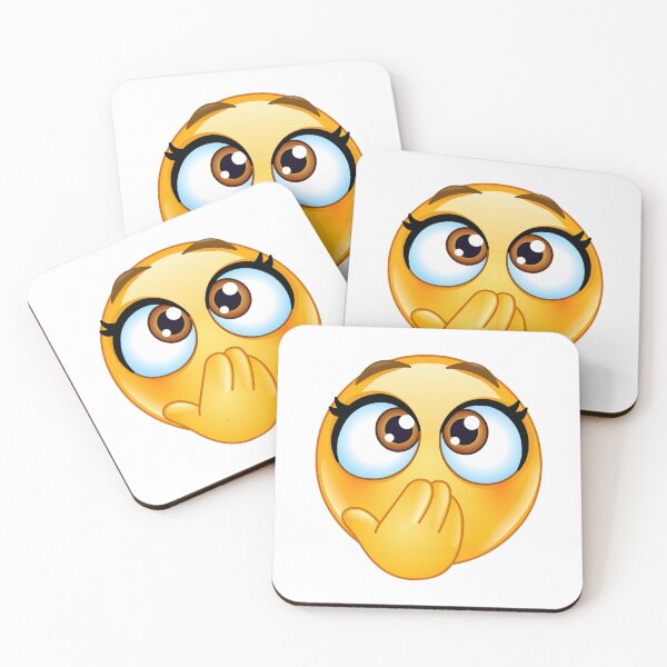 Item preview, Female Emoticon with Hand on Mouth designed and sold by Yael Weiss.