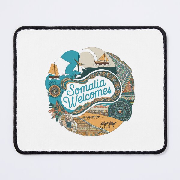 Item preview, Somalia Welcomes Flag Map Mogadishu, Puntland designed and sold by AnimalsDH305.