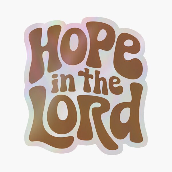 Item preview, Hope in the Lord Boho Christian Bible Verse Faith Typography Religious Gift designed and sold by  KnitLuv.