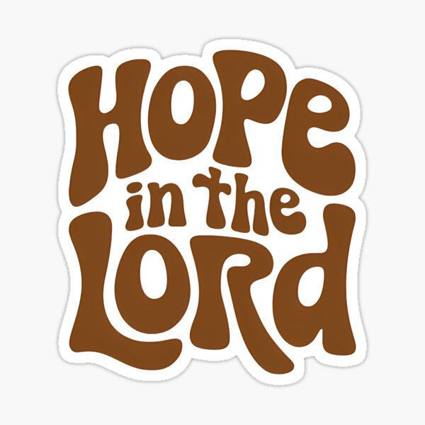 Item preview, Hope in the Lord Boho Christian Bible Verse Faith Typography Religious Gift designed and sold by  KnitLuv.
