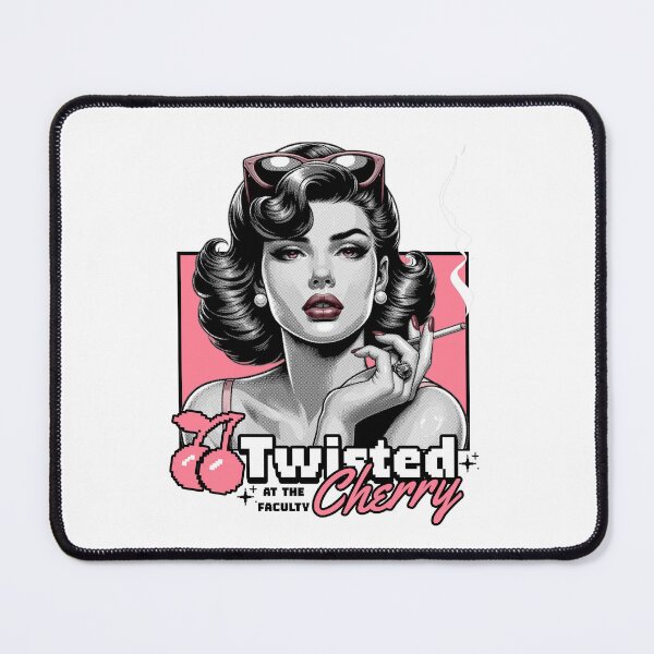 Item preview, TWISTED CHERRY - Smoking Lady pink remix (Black) designed and sold by Discothreadz.