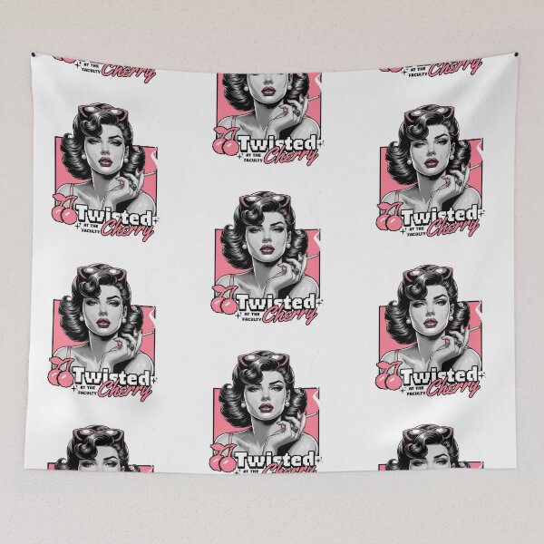 Item preview, TWISTED CHERRY - Smoking Lady pink remix (Black) designed and sold by Discothreadz.