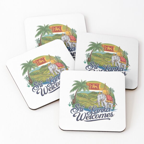 Item preview, Sri Lanka Welcomes Flag Map Colombo, Kandy, Galle designed and sold by AnimalsDH305.