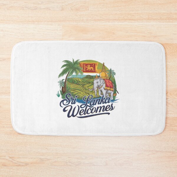 Item preview, Sri Lanka Welcomes Flag Map Colombo, Kandy, Galle designed and sold by AnimalsDH305.
