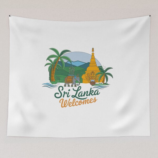 Item preview, Sri Lanka Welcomes Flag Map Colombo, Kandy, Galle designed and sold by AnimalsDH305.
