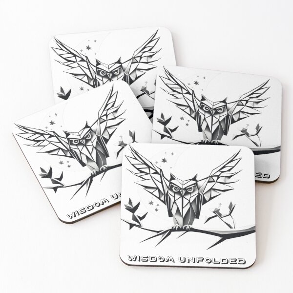 Item preview, Wisdom Unfolded – Geometric Origami Owl designed and sold by AdaMerch.