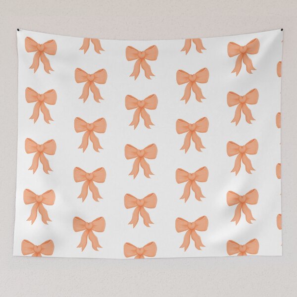 Item preview, Simple orange love-heart bow designed and sold by Eva4EvaDesigns.