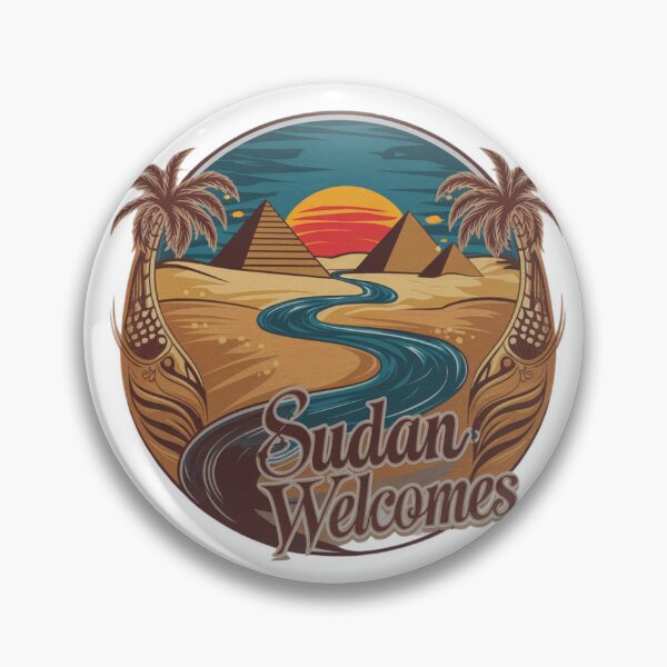 Item preview, Sudan Welcomes Flag Map Khartoum, Blue Nile designed and sold by AnimalsDH305.
