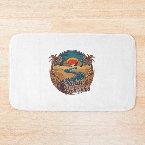 Item preview, Sudan Welcomes Flag Map Khartoum, Blue Nile designed and sold by AnimalsDH305.