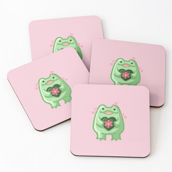 Item preview, Frog holding heart lily pad  designed and sold by FlowMinnow.