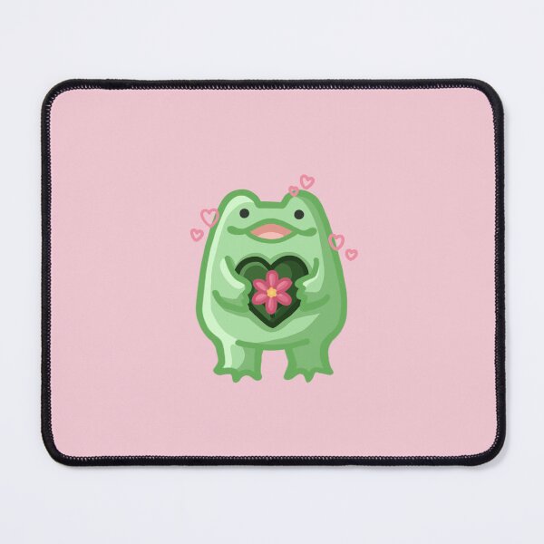 Item preview, Frog holding heart lily pad designed and sold by FlowMinnow.