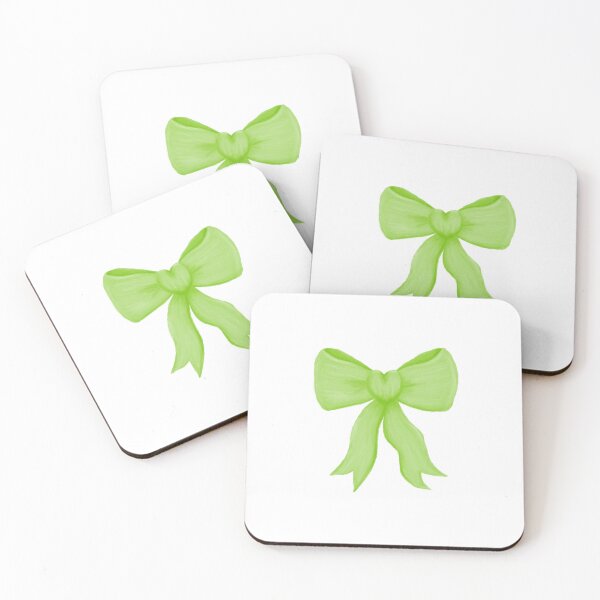 Item preview, Simple green love-heart bow designed and sold by Eva4EvaDesigns.