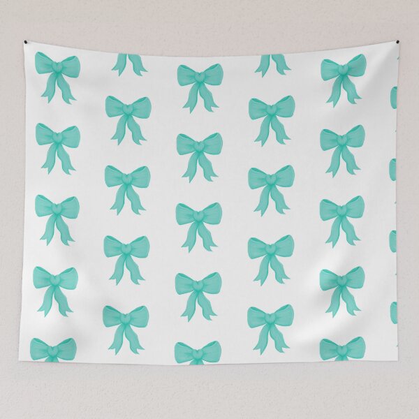Item preview, Simple light blue love-heart bow designed and sold by Eva4EvaDesigns.