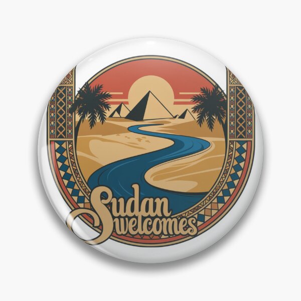 Item preview, Sudan Welcomes Flag Map Khartoum, Blue Nile designed and sold by AnimalsDH305.