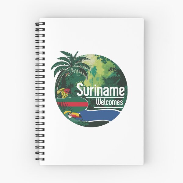 Item preview, Suriname Welcomes Flag Map Paramaribo, Marowijne River designed and sold by AnimalsDH305.