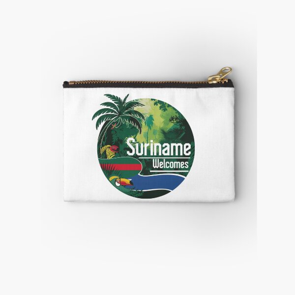 Item preview, Suriname Welcomes Flag Map Paramaribo, Marowijne River designed and sold by AnimalsDH305.