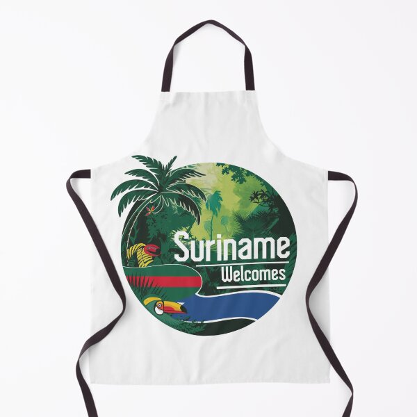 Item preview, Suriname Welcomes Flag Map Paramaribo, Marowijne River designed and sold by AnimalsDH305.