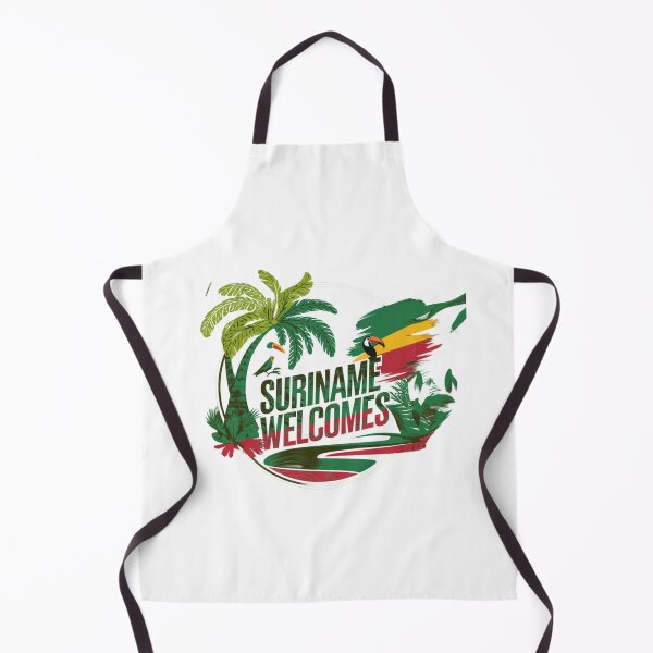 Item preview, Suriname Welcomes Flag Map Paramaribo, Marowijne River designed and sold by AnimalsDH305.