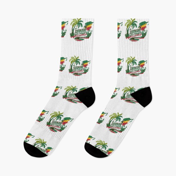 Item preview, Suriname Welcomes Flag Map Paramaribo, Marowijne River designed and sold by AnimalsDH305.