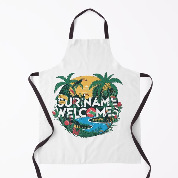 Item preview, Suriname Welcomes Flag Map Paramaribo, Marowijne River designed and sold by AnimalsDH305.