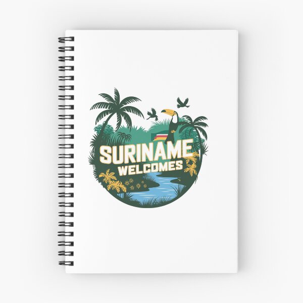 Item preview, Suriname Welcomes Flag Map Paramaribo, Marowijne River designed and sold by AnimalsDH305.