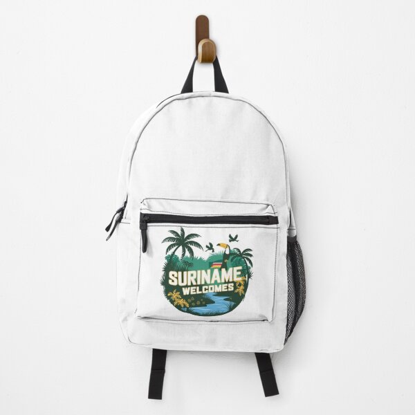 Item preview, Suriname Welcomes Flag Map Paramaribo, Marowijne River designed and sold by AnimalsDH305.
