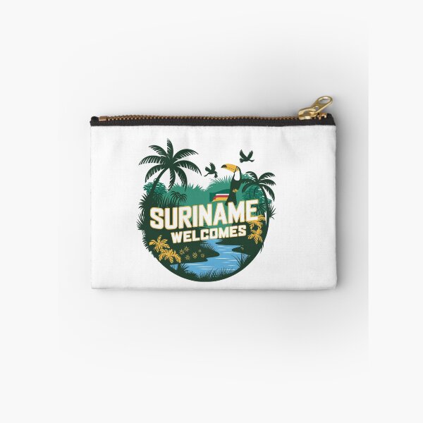 Item preview, Suriname Welcomes Flag Map Paramaribo, Marowijne River designed and sold by AnimalsDH305.