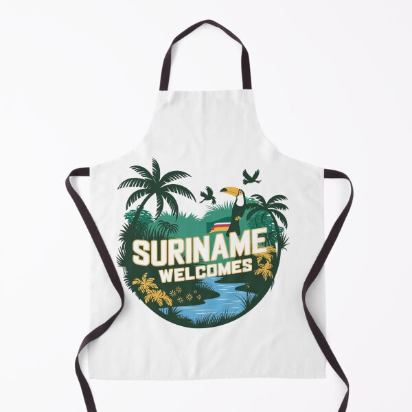 Item preview, Suriname Welcomes Flag Map Paramaribo, Marowijne River designed and sold by AnimalsDH305.