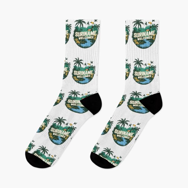 Item preview, Suriname Welcomes Flag Map Paramaribo, Marowijne River designed and sold by AnimalsDH305.