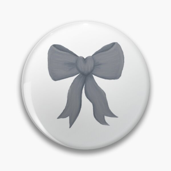 Item preview, Simple grey love-heart bow designed and sold by Eva4EvaDesigns.