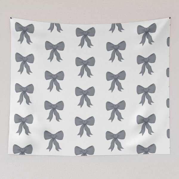 Item preview, Simple grey love-heart bow designed and sold by Eva4EvaDesigns.