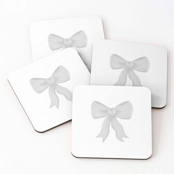 Item preview, Simple white love-heart bow designed and sold by Eva4EvaDesigns.