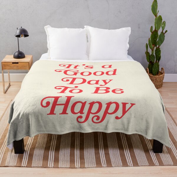 Item preview, It's a good day to be happy quote (Red and beige tone) designed and sold by Paigaam.
