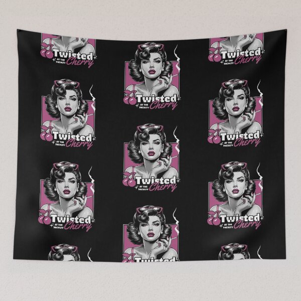Item preview, TWISTED CHERRY - Smoking Lady Purple remix (White) designed and sold by Discothreadz.