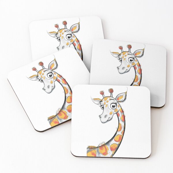 Artikelvorschau, Süße Giraffe, die hervorschaut. Ein kindgerechtes Design für Naturliebhaber. entworfen und verkauft von FusiTink.