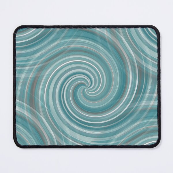 Item preview, Retro Wave Spiral Pattern in Aqua designed and sold by Artistestella.