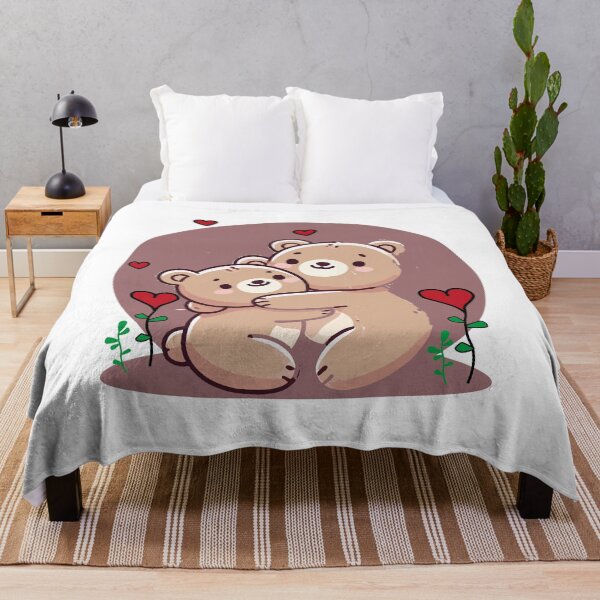Item preview, Cuddly Hugging Bears – Cute Love Illustration designed and sold by World-Shop25.