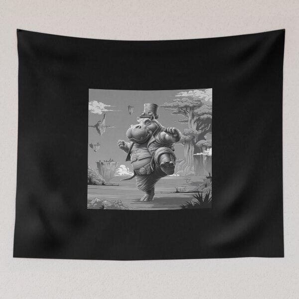 Item preview, Steampunk Hippo in a Fantasy World designed and sold by love3617.