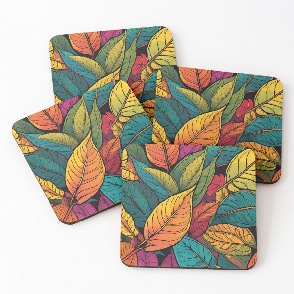 Item preview, Leaf Mania - Colorful Leaf Pattern designed and sold by Line in Bloom.
