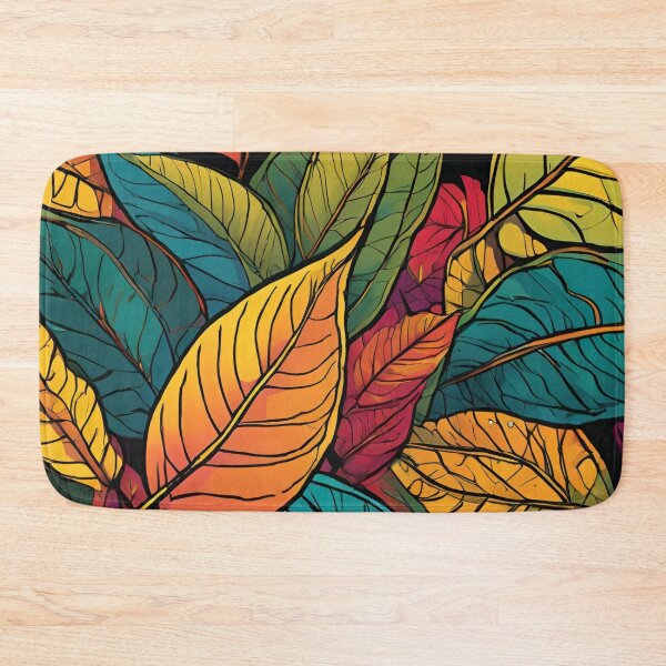 Item preview, Leaf Mania - Colorful Leaf Pattern designed and sold by Line in Bloom.