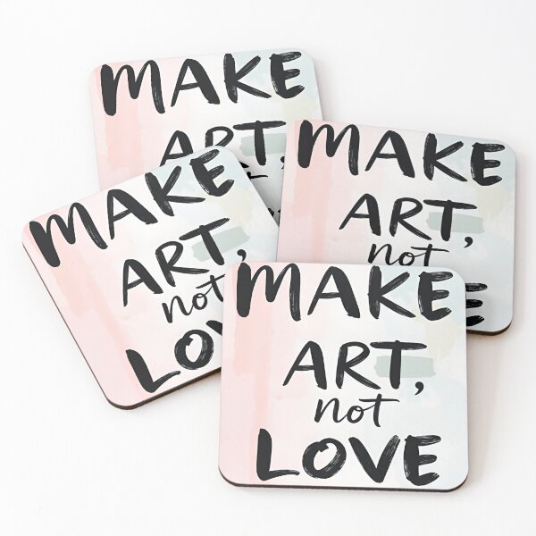 Item preview, Typographic Artwork – “MAKE ART, NOT LOVE” designed and sold by Mark Fischer.