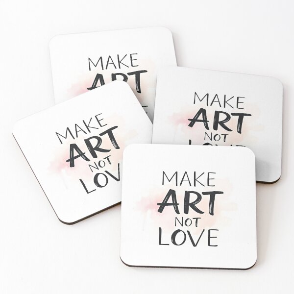 Item preview, Typographic Artwork – “MAKE ART, NOT LOVE” designed and sold by Mark Fischer.