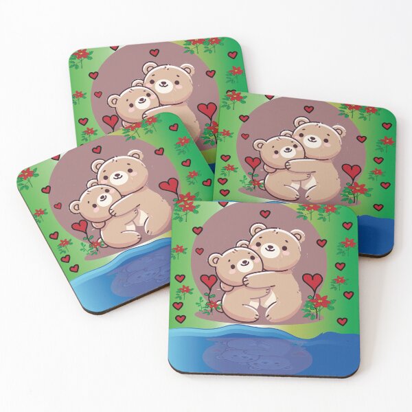 Item preview, Loving Bear Hug – Cute & Whimsical Reflection Art designed and sold by World-Shop25.