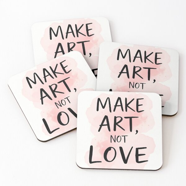 Item preview, Typographic Artwork – “MAKE ART, NOT LOVE” designed and sold by Mark Fischer.