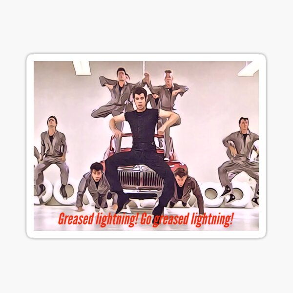 Vista previa del artículo con la obra «Relámpago engrasado - Grease», diseñado y vendido por JustforLaughs1.